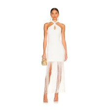 Alice & Olivia New! Twisted Halter Fringe Dress
