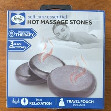 Sealy Self Care Essential Hot Massage 3 Black Basalt Stones