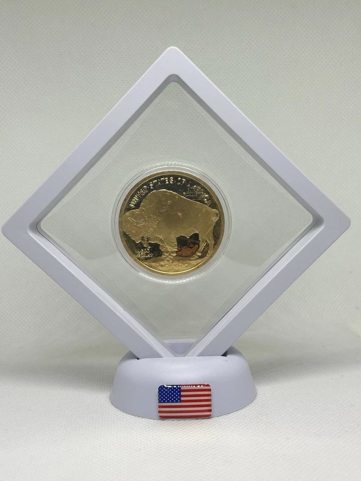 Moneda de oro Pl Buffalo 2014 en vitrina y certificado de autenticidad 🇺🇸✨💯 Foto 2 de 4
