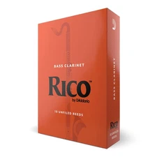 D Addario Rico Bass Clarinet Reeds 10 Pack Strength 1.5 For Beginners Students