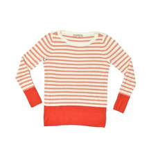 LOFT Women's Red White Striped Sweater Size S Long Sleeve Crewneck Acrylic