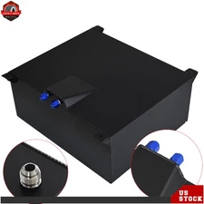 Black 80L 20 Gallon Aluminum Race Drift Fuel Cell cap Tank with Level Sender
