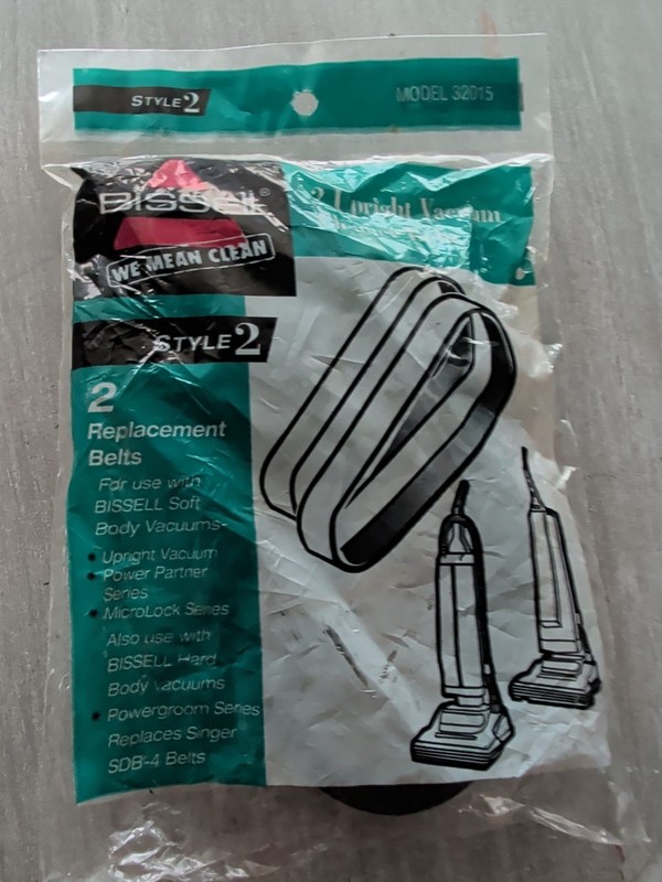 Bissell Style 2 Upright Vacuum Replacement Belts Two Pack Model 32015