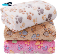 1Pack 3 Blankets Super Soft Fluffy Premium Fleece Dog Blankets for Puppy Cat Pet