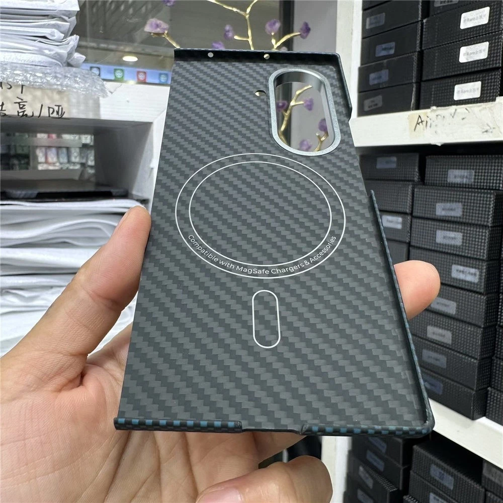 Genuine Real Aramid Carbon Fiber Case For Samsung Z Fold7 Shockproof Armor Cover - Picture 6 of 9