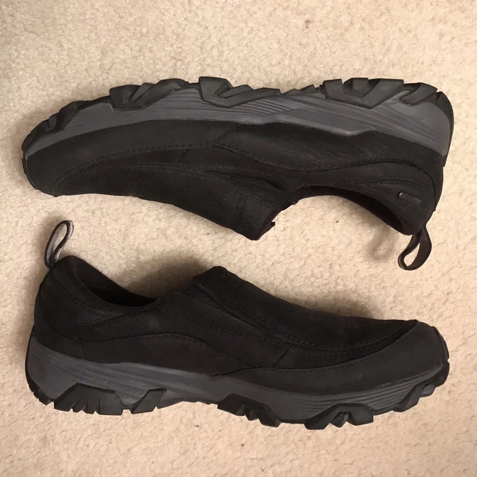 Mocasines sin cordones Merrell Coldpack Ice+ Moc Vibram impermeables negros para hombre talla 12 Foto 3 de 4