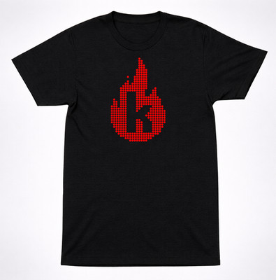The Killers Flame Logo T-Shirt Red Black Indie Alternative Rock Band Tee