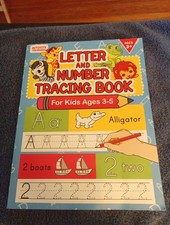 Activity Treasures Letter And Number Tracing Book For Kids Ages 3-5 Homeschool