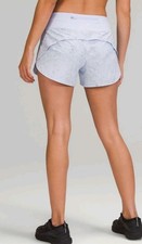 Lululemon Speed Up Lined Short 4" Gravel Dust Pastel Blue Multi Size 4 Running