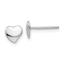 14k Gold Polished Heart Post Earrings YE1734