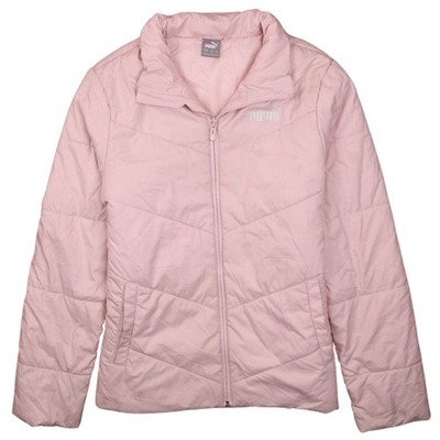 Puma Mädchen rosa gefütterte Jacke 13-14 Jahre gesteppt durchgehender Reißverschluss Wintermantel