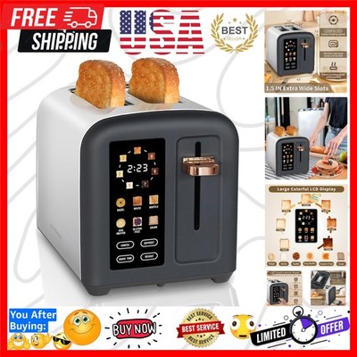 Toaster 2 Slice, Full Touch Control Stainless Toaster, LCD Display, 50% Faste...