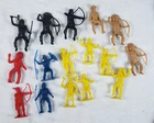 Vintage Mixed Lot of 16 Western Cowboys Indians Marx Alamo Fort Apache Western