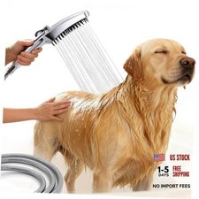 3 Mode Dog Shower Attachment with Pause Mode, Dog shower 100 Inch Hose Chrome