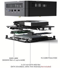 MINISFORUM Venus Series UM560 XT Mini PC AMD Ryzen 5 5600H Barebone