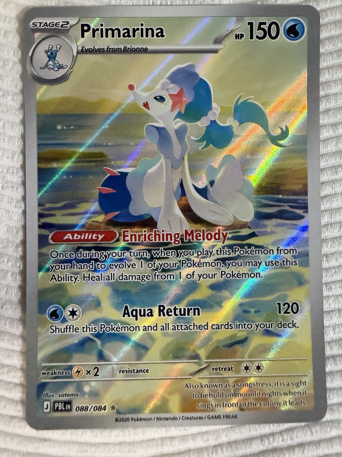 Pokémon TCG Pitch Black, Primarina 088/084