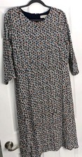 Loft Dress Cottage Core Granny Core  3/4 Sleeve Side Slit Size 12