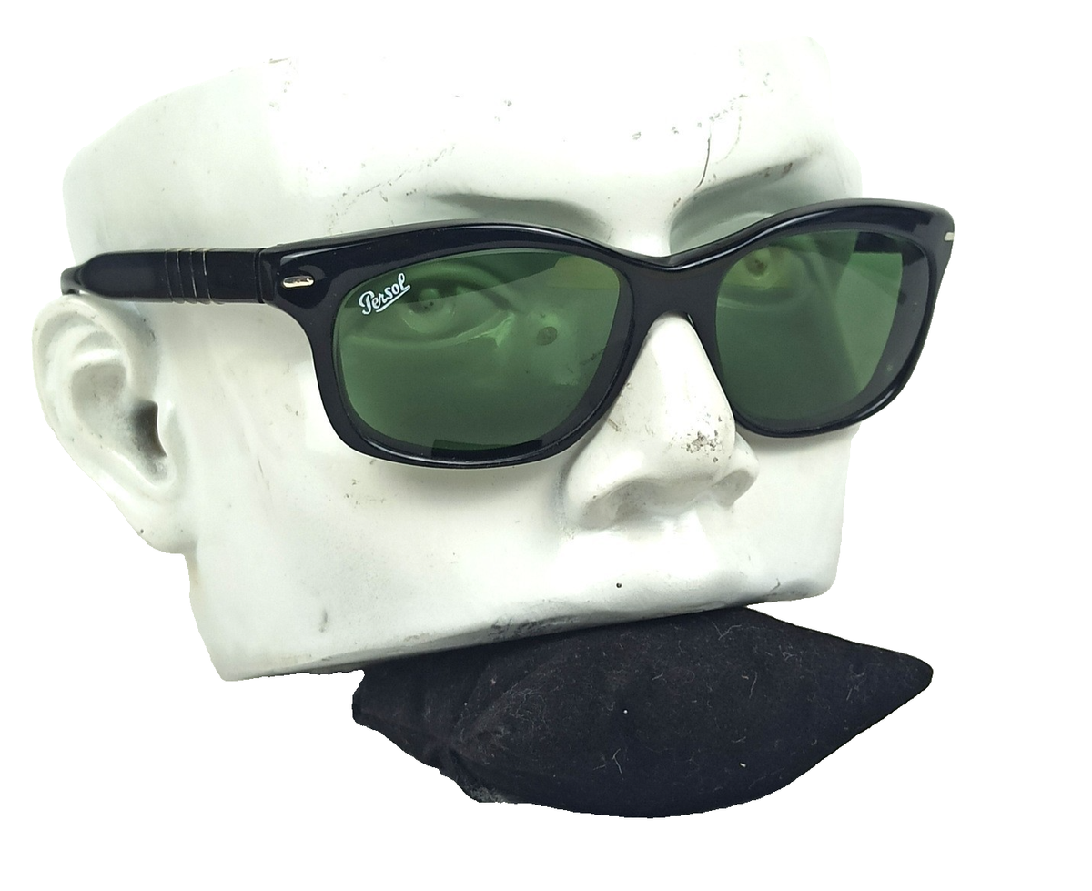 RARE 6602 PERSOL RATTI SUNGLASSES VINTAGE BLACK FRAME ITALY 60s