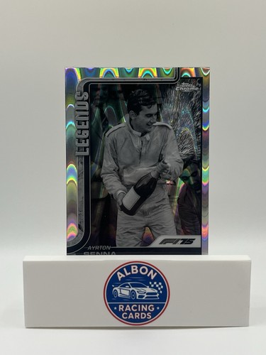 Ayrton Senna 2025 Topps Chrome F1 Black & Raywave Refractor Legends #162