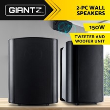 2-Way Speakers Waterproof Outdoor Indoor Audio TV Stereo 150W In Wall Speaker