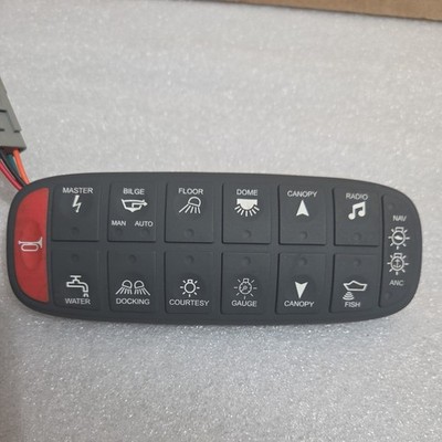 DNA Group Boat Push Button Panel 91YY6278-1B | grayish Rubber. 