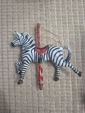 Kurt S Adler Zebra Carousel Ornament Smithsonian Collection 1988