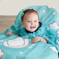 Allover Waterproof Bib, Machine Washable, Ages 6-24 Months, Teal