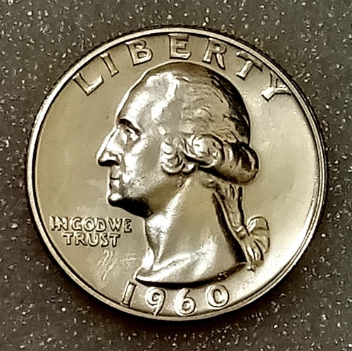 🟅 1960 PROOF 90% Silver Wash. Quarter 25¢ @ MELT*