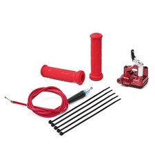 7/8 Inch 22mm Thumb Throttle Cable Accelerator Handle Assembly Fits ATV Red
