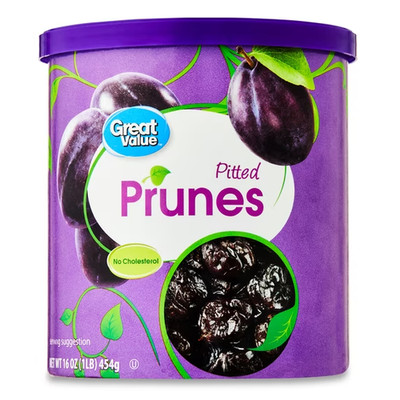 Great Value Unsweetened Pitted Prunes, 16 oz