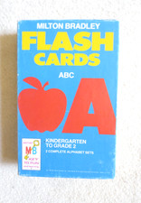 1975 MILTON BRADLEY ABC FLASH CARDS 2 COMPLETE 2-SIDED ALPHABET SETS GRADES K-2