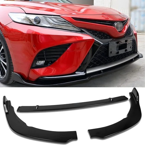 Gloss Black Front Bumper Lip Splitter Spoiler For Toyota Camry SE XSE 2018-2022