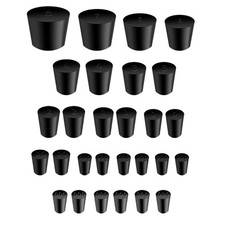 30Pcs Solid Rubber Stoppers 000 - 8 Tapered Lab Bungs Solid Rubber Stoppers 11