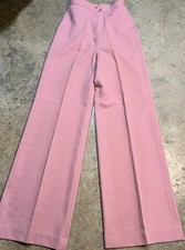 Vintage 1960s Panther High Waisted Pink Polyester Bell Bottom Pants