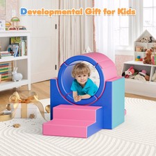 Kids 5-Piece Climb and Crawl Activity Play Set Safe Foam Blocks Soft Climber