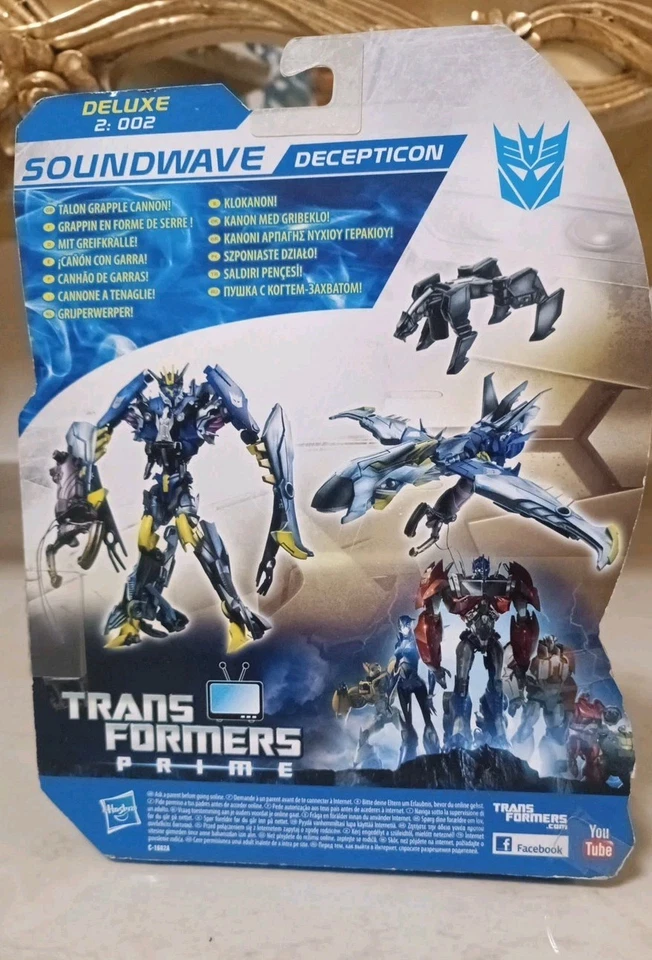 Transformers Prime Beast Hunters Soundwave w/ Mini Ravage Deluxe Class 2012 New - Immagine 2 di 2