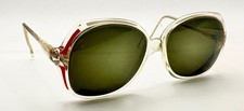 Vintage Red Translucent Oval Sunglasses FRAMES ONLY