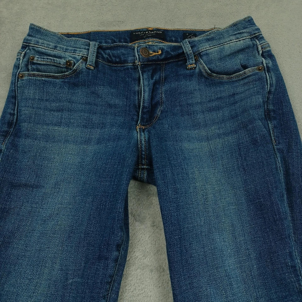 Lucky Brand Jeans Womens 2 Blue Denim Sweet Straight Preppy Modern Mid Rise - Image 2 of 4