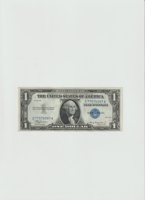 1935 $1 One Dollar Plain DOUBLE DATE Silver Certificate UNC