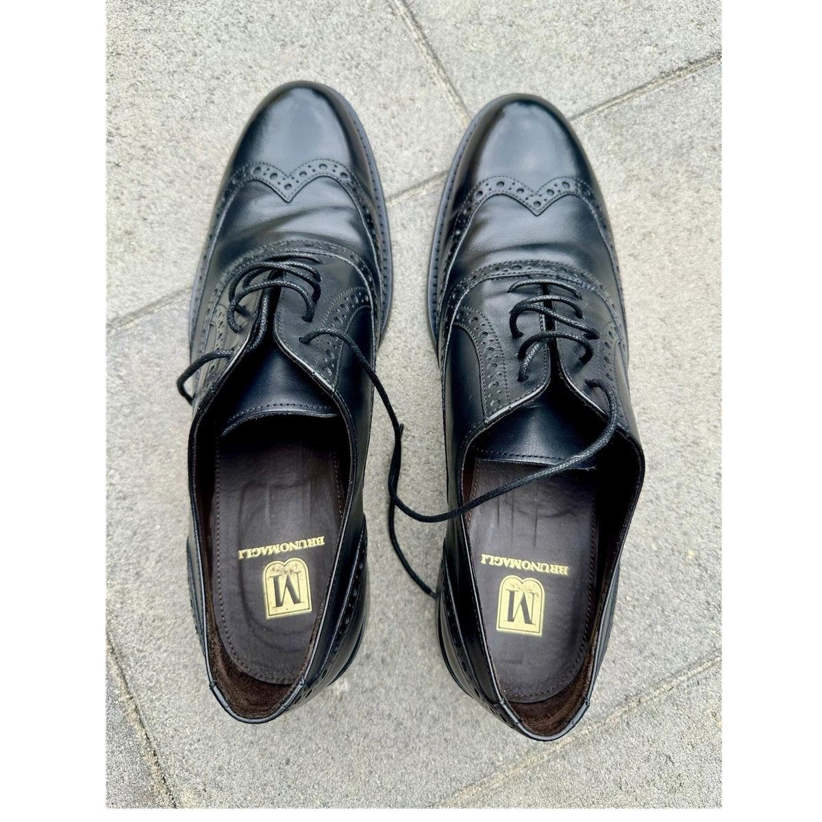Bruno Magli Black Wingtip Dress Shoes for Men for sale | eBay display picture 2