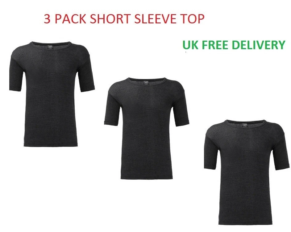 Pack of 3 Mens Brushed Thermal Short Sleeve T-Shirts for Cold Weather S-XXL - Image 4 of 4