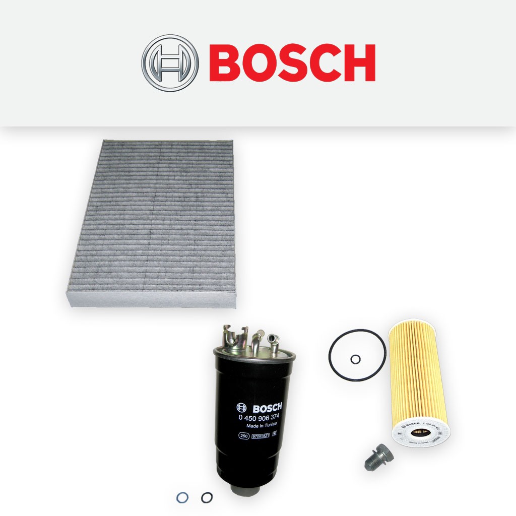 SERVICE KIT for AUDI A4 (B6/B7) 1.9 TDI BOSCH OIL FUEL CABIN FILTERS (2000-2008)