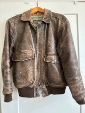 AEROPOSTALE DISTRESSED LEATHER BOMBER JACKET ...