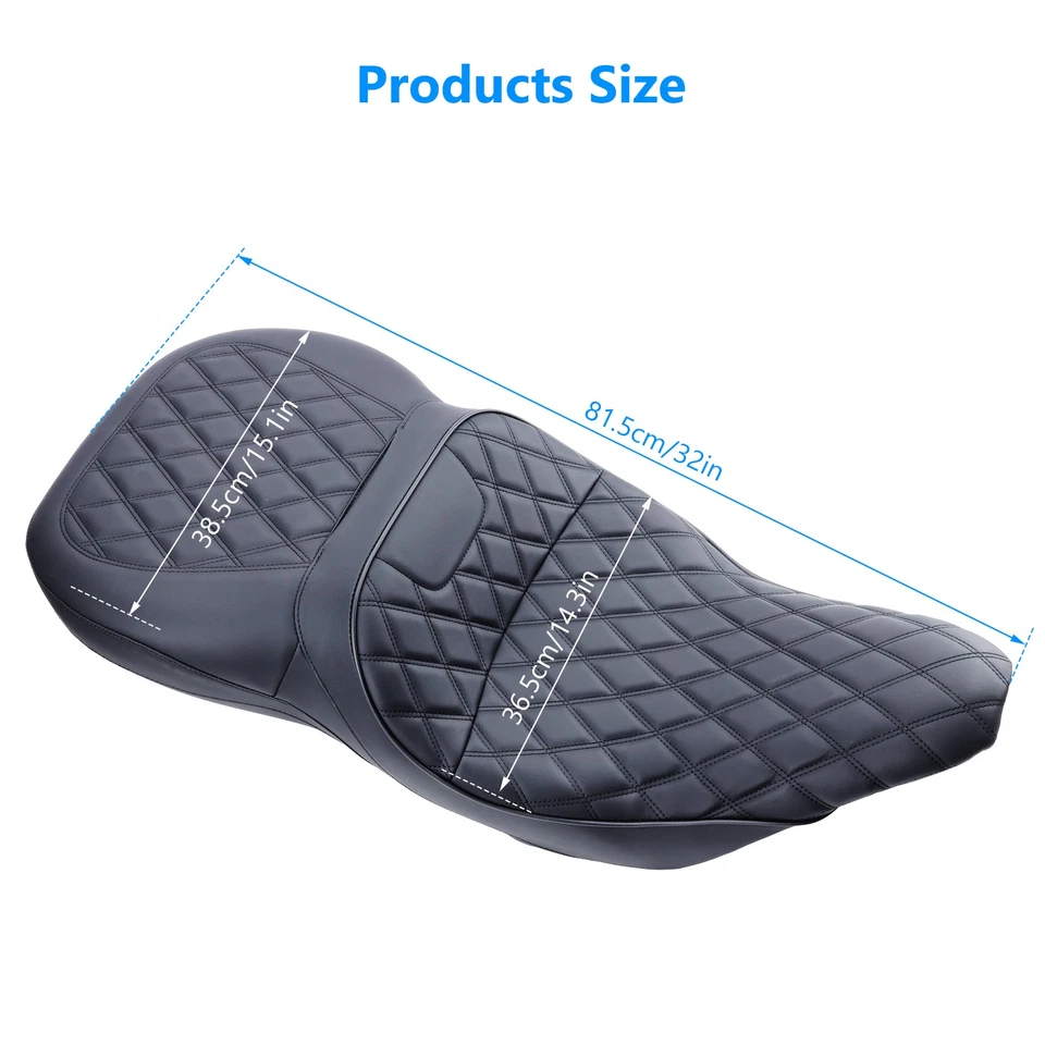 Full Set Diamond Seat Rider Passenger For Harley Road King Classic / EFI FLHRCI Foto 2 de 4