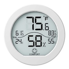 SECRUI Digital Hygrometer Thermometer for Room Temperature TH1x1, White 