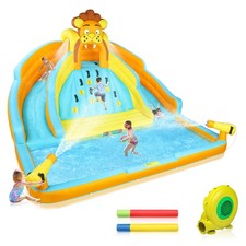 7-in-1 Inflatable Water Slides for Kids Backyard 2 Slides for Gift Easy Storage