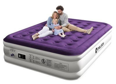 Queen Air Mattress With Built in Pump, 18'' Raised Upgraded Inflatable Mattres...