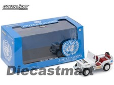 1944 JEEP WILLYS UNITED NATIONS UN WHITE 1:43 DIECAST MODEL BY GREENLIGHT 86308