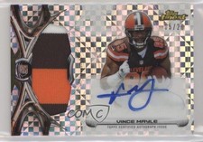 2015 Topps Finest Rookie Refractor X-Fractor 5/20 Vince Mayle Patch Auto 0k0