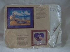 THE CREATIVE CIRCLE 1795 SEASCAPE NEW KIT Boat Beach Seagull Embroidery Crewel